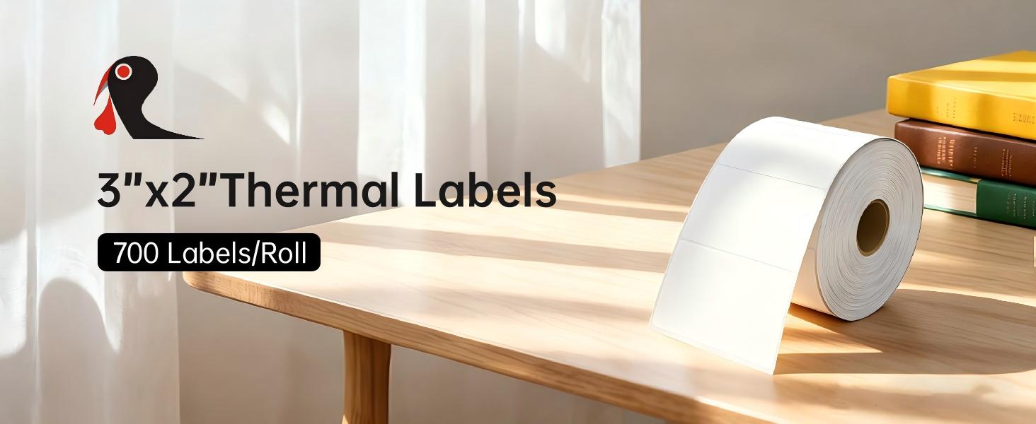 3''x2''  Thermal Labels Roll showcase