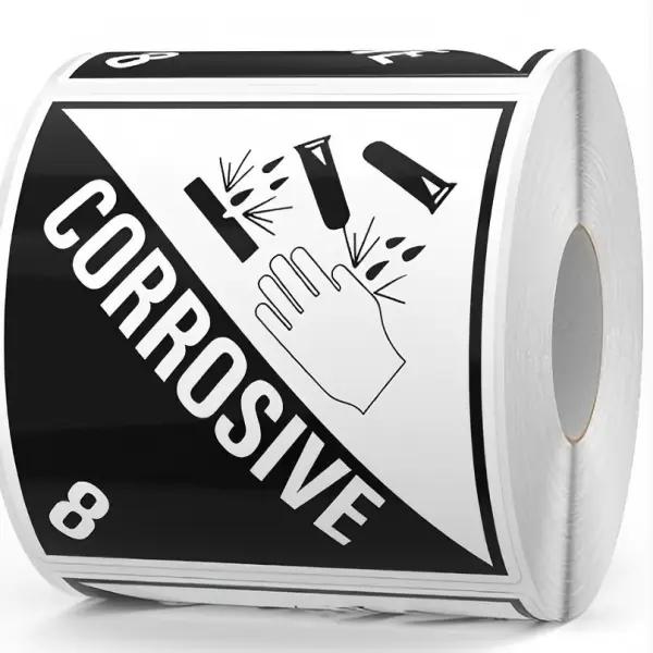 4'' DOT-compliant corrosive labels , 500PCS